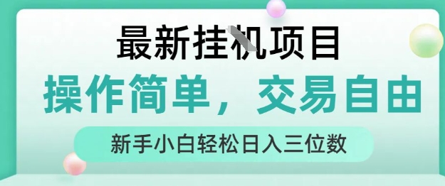 最新挂G项目，操作简单，交易自由，人人可上手，新手小白轻松日入三位数【揭秘】-日入300副业网