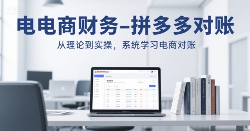 电商财务-拼多多对账，从理论到实操，系统学习电商对账-摇钱述