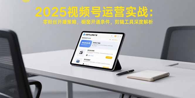 2025视频号运营实战：零粉丝开播策略，橱窗开通条件，剪辑工具深度解析-日入300副业网