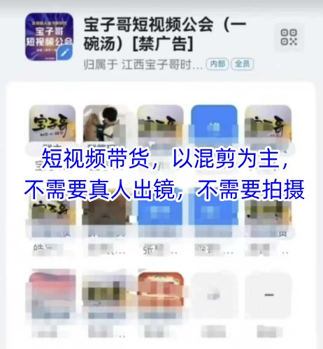 宝子哥头部团队短视频带货，以混剪为主，不需要真人出镜，不需要拍摄【更新8月】-日入300副业网