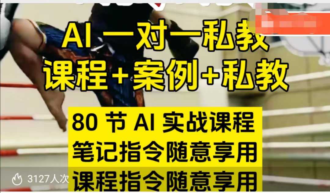 AI指令实战课，课程+案例，80节AI实战课程，笔记指令随意享用，课程指令随意享用(更新7月)-摇钱述