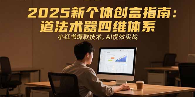 2025新个体创富指南：道法术器四维体系，小红书爆款技术，AI提效实战-日入300副业网