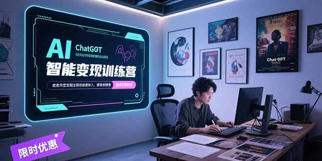 AI智能变现训练营，ChatGPT写作变现，电影解说制作，图文带货方法论-摇钱述