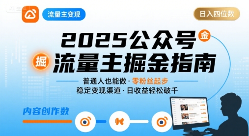 公众号流量主变现项目2025，普通人也能通过这个项目日入四位数-日入300副业网