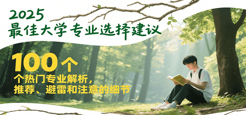 2025最佳大学专业选择建议，100个热门专业解析，推荐、避雷和注意的细节-摇钱述