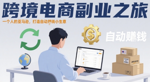 跨境电商副业之旅，一个人的亚马逊，打造自动賺钱小生意-日入300副业网