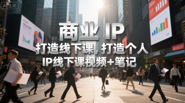 商业IP打造线下课，打造个人 IP线下课视频+笔记-日入300副业网
