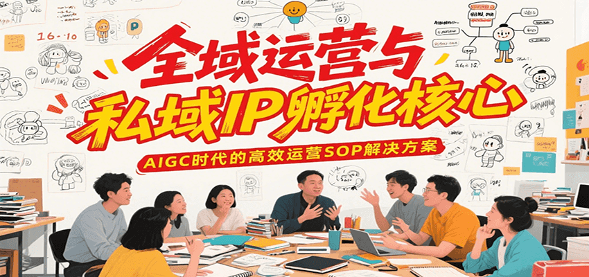全域运营与私域IP孵化核心，AIGC时代的高效运营SOP解决方案-摇钱述