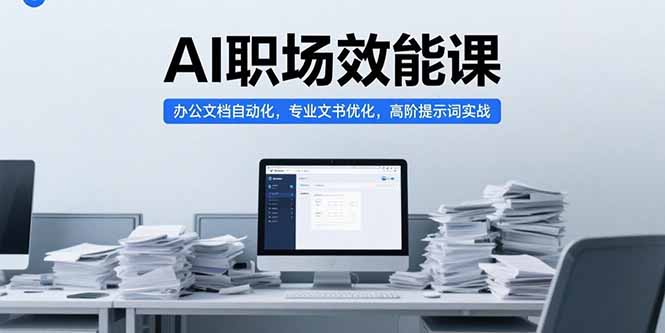 AI职场效能课，办公文档自动化，专业文书优化，高阶提示词实战-摇钱述