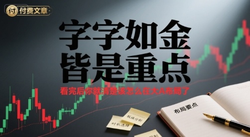 付费文章：字字如金 皆是重点， 看完后 你就清楚该怎么在大A布局了-日入300副业网
