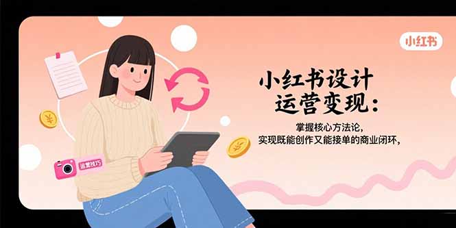 小红书设计运营变现：掌握核心方法论，实现既能创作又能接单的商业闭环-日入300副业网