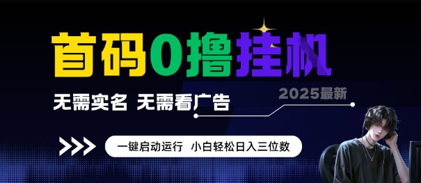 首码0撸全自动挂G项目，无需实名无需看广告，小白轻松日入3位数，多号短阵收益无上限【揭秘】-日入300副业网