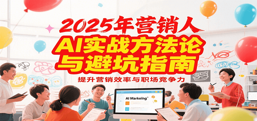 2025年营销实战方法论与避坑指南，利用AI提升营销效率与职场竞争力-摇钱述