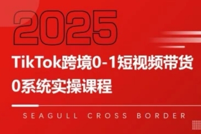 TikTok跨境0-1短视频带货，系统拆解TikTok跨境带货全链路，实现跨境可持续盈利-日入300副业网