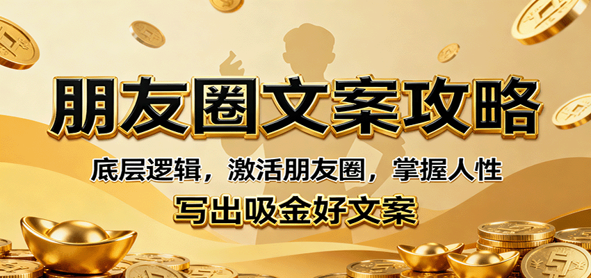 朋友圈文案攻略：底层逻辑，激活朋友圈，掌握人性，写出吸金好文案-摇钱述