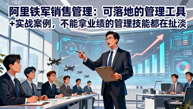 阿里铁军销售管理：可落地的管理工具+实战案例，不能拿业绩的管理都在扯淡-日入300副业网