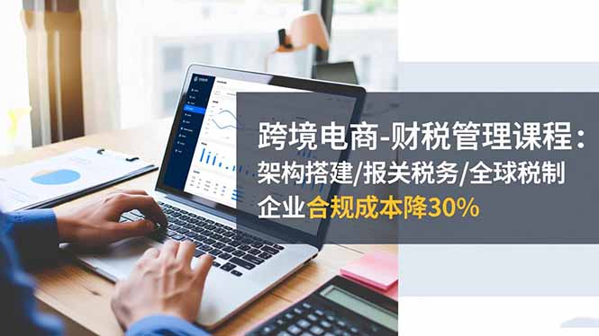 跨境电商-财税管理课程：架构搭建/报关税务/全球税制，企业合规成本降30%-日入300副业网