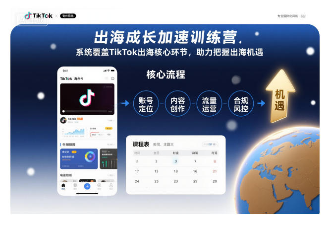 出海成长加速训练营，系统覆盖TikTok出海核心环节，助力把握出海机遇(更新)-日入300副业网