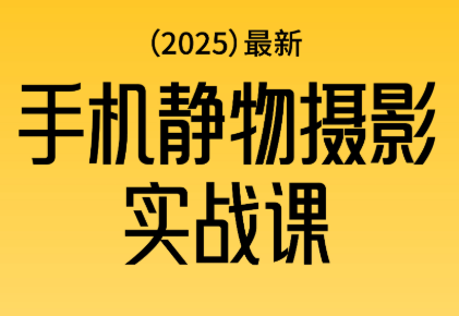 金老师·2025爆款手机静物摄影实战课-日入300副业网