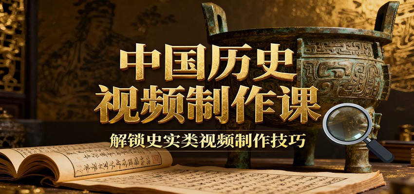 中国历史视频制作课：疆域地图集+参考文案+练习素材，解锁史实类视频制作技巧-日入300副业网