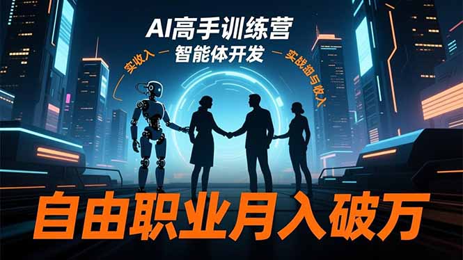 AI高手训练营3.0，ChatGPT，Midjourney，智能体开发，自由职业月入破万-日入300副业网