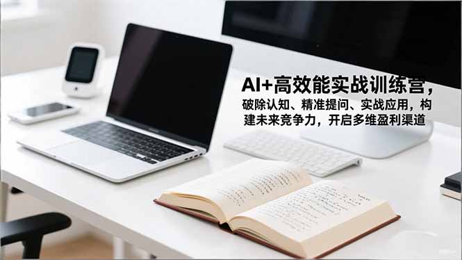AI+高效能实战训练营，破除认知、精准提问、实战应用，构建未来竞争力，开启多维盈利渠道-日入300副业网
