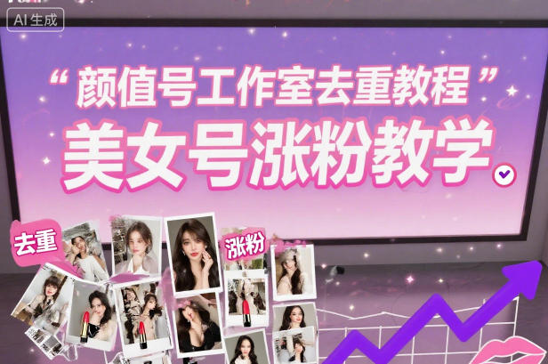 颜值号工作室去重教程，美女号涨粉教学-日入300副业网