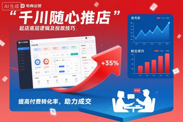千川随心推起店底层逻辑及投放技巧,提高付费转化率,助力成交66资源网-互联网项目分享基地-创业兼职副业分享项目-互联网源码分享-免费源码分享-免费资源分享66资源网