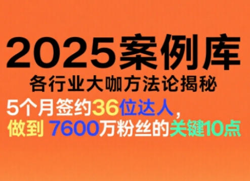 2025案例库，收录各行业大咖的方法论，各行业大咖方法论揭秘-日入300副业网