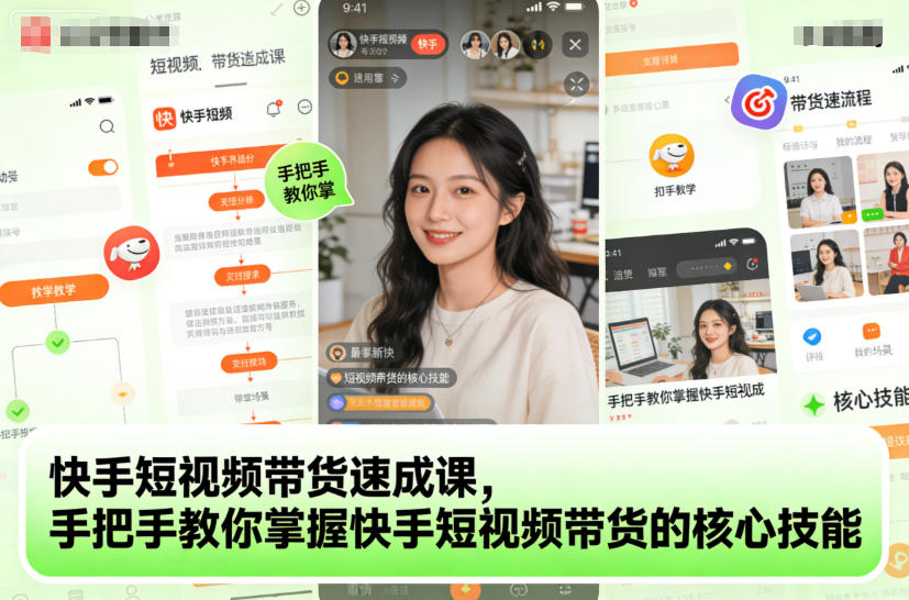 快手短视频带货速成课，手把手教你掌握快手短视频带货的核心技能-摇钱树