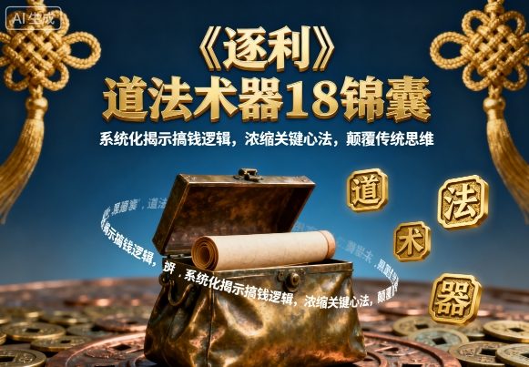 《逐利》道法术器18锦囊，系统化揭示搞钱逻辑，浓缩关键心法，颠覆传统思维(更新)-摇钱树