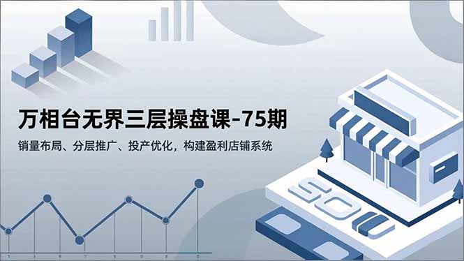 万相台无界三层操盘课-75期，销量布局、分层推广、投产优化，构建盈利店铺系统-摇钱树