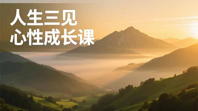 人生三见心性成长课，见天地众生自己，搞透人性安顿身心，活出清晰自我，内在富足无价-摇钱树