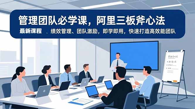 管理团队必学课，阿里三板斧心法、绩效管理、团队激励，即学即用，快速打造高效能团队-摇钱树