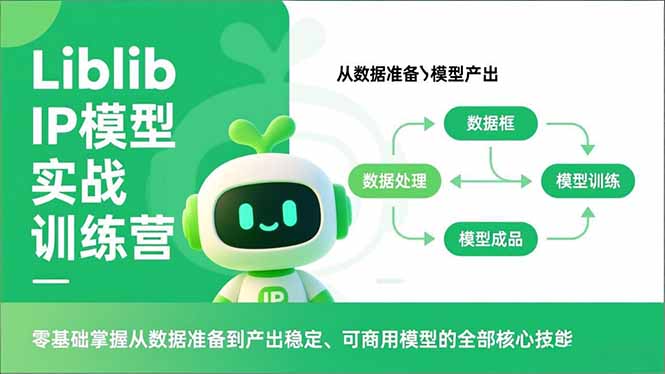 Liblib IP模型实战训练营，零基础掌握从数据准备到产出稳定、可商用模型的全部核心技能-招财吧