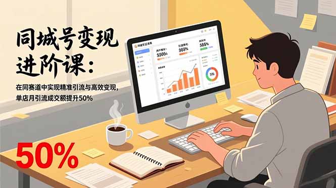 同城号变现进阶课：在同城赛道中实现精准引流与高效变现，单店月引流成交额提升50%-37网创