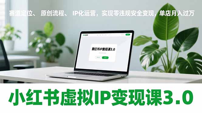 小红书虚拟IP变现课3.0,赛道定位、原创流程、IP化运营,实现零违规安全变现,单店月入过万-摇钱树