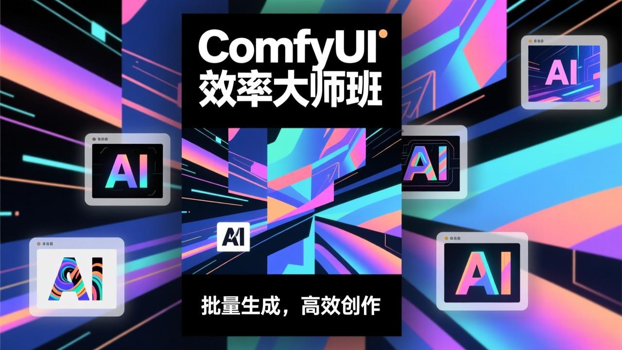 ComfyUI效率大师班：工作流搭建，批量生成，将个人AI出图效率提升5-10倍，月接单收入1-3万-摇钱树