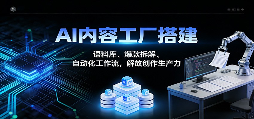 AI内容工厂搭建：语料库、爆款拆解、自动化工作流，解放创作生产力-摇钱树