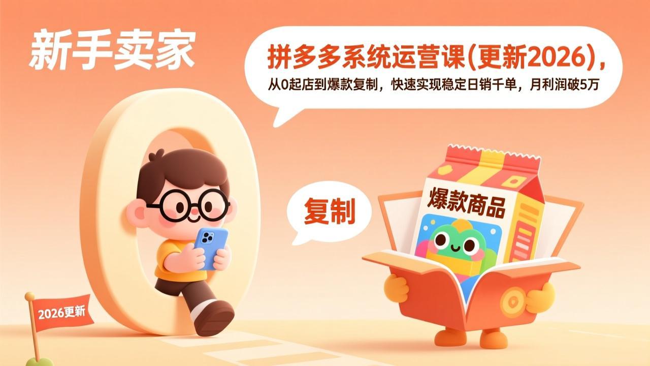 拼多多系统运营课(更新2026-琪哥网创