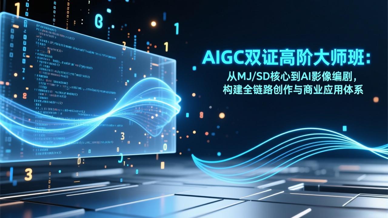 AIGC双证高阶大师班：从MJ/SD核心到AI影像编剧，构建全链路创作与商业应用体系-好学创业资源