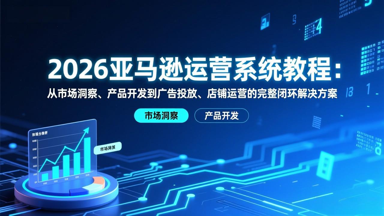 2026亚马逊运营系统教程：从市场洞察、产品开发到广告投放、店铺运营的完整闭环解决方案-摇钱树