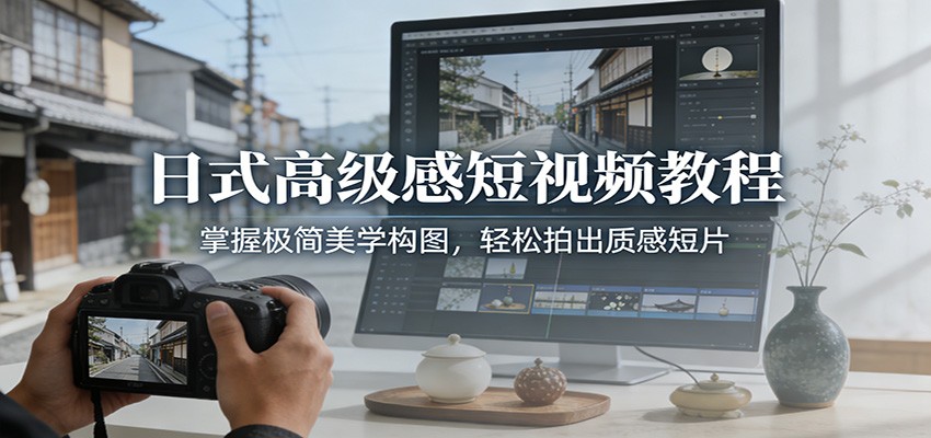 日式高级感短视频教程：掌握极简美学构图，轻松拍出质感短片-摇钱树