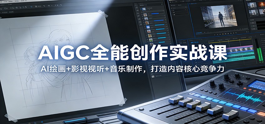 AIGC全能创作实战课：AI绘画+影视视听+音乐制作，打造内容核心竞争力-摇钱树