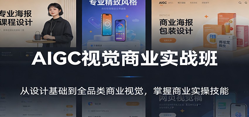 AIGC视觉商业实战班：从设计基础到全品类商业视觉，掌握商业实操技能-摇钱树