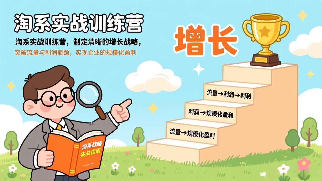 淘系实战训练营，制定清晰的增长战略，突破流量与利润瓶颈，实现企业的规模化盈利-摇钱树