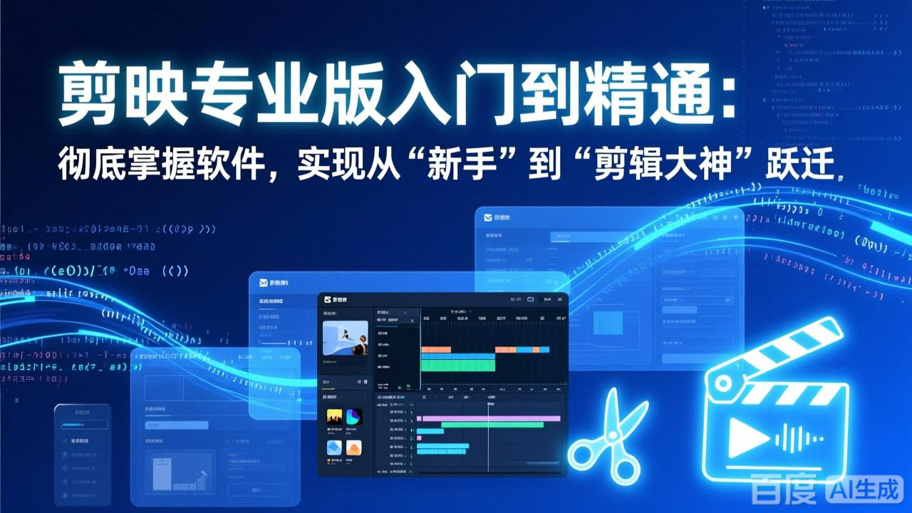剪映专业版入门到精通：彻底掌握软件，实现从“新手”到“剪辑大神”跃迁-摇钱树