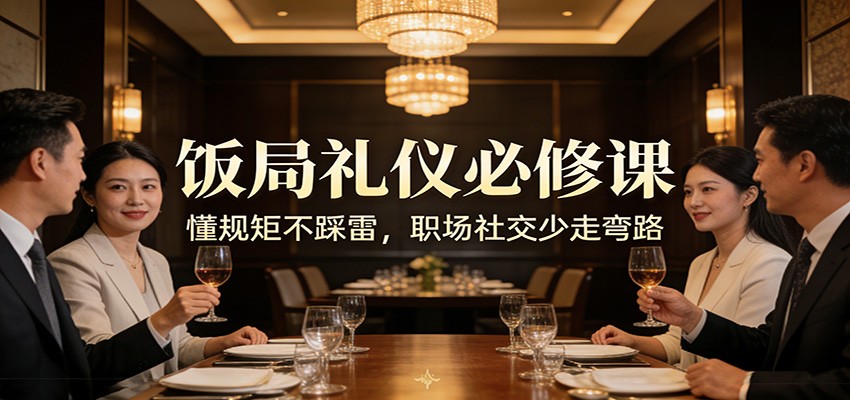公众号收费文章：《饭局礼仪必修课：懂规矩不踩雷，职场社交少走弯路》-摇钱树