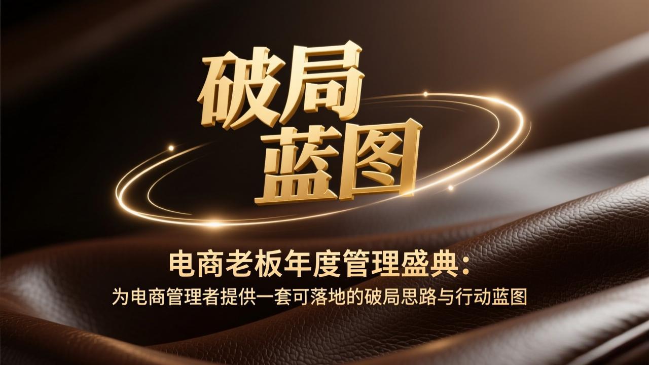 电商老板年度管理盛典：为电商管理者提供一套可落地的破局思路与行动蓝图-摇钱树