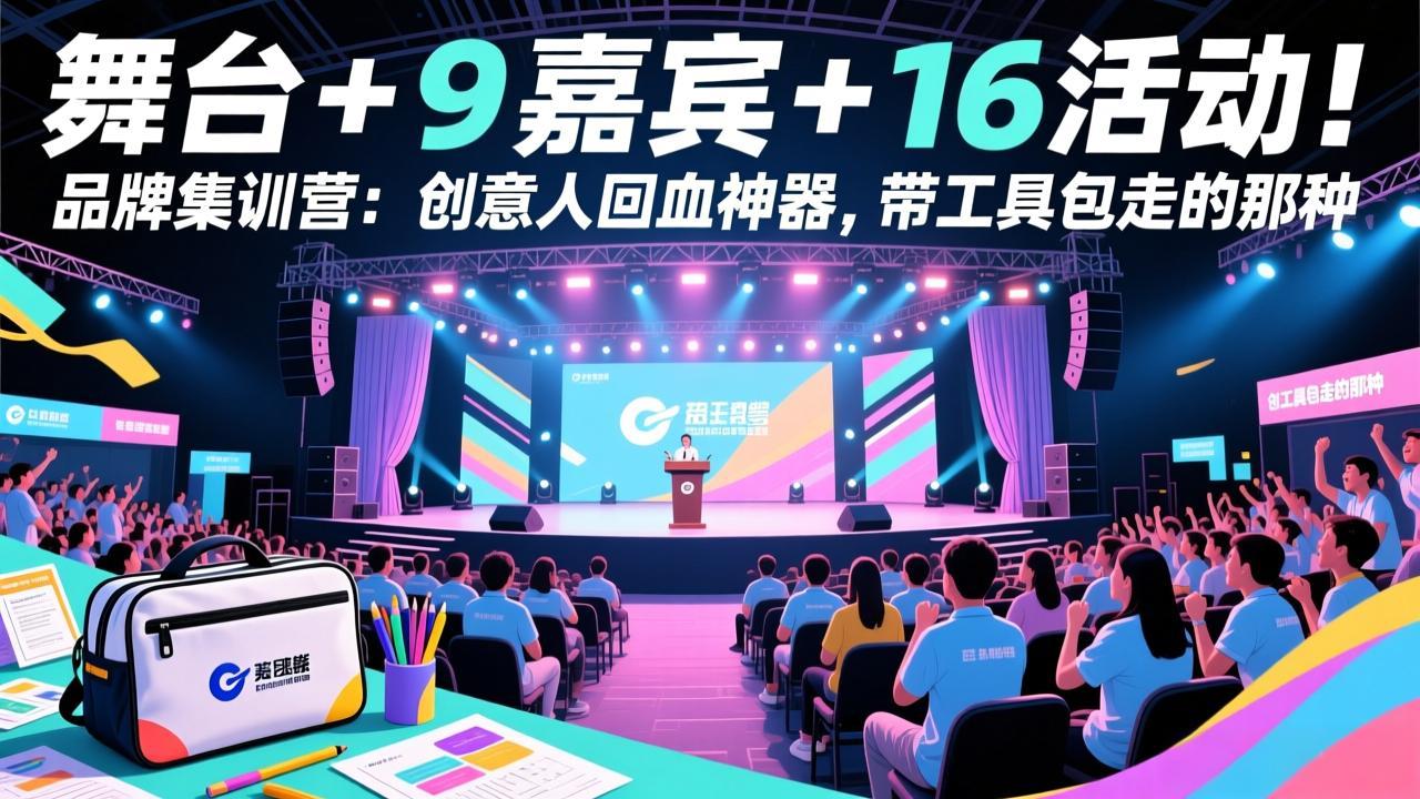舞台 + 9 嘉宾 + 16 活动！品牌集训营：创意人回血神器，带工具包走的那种-摇钱树